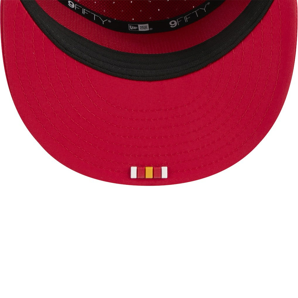 Kansas City Chiefs New Era 2025 Sideline Split Panel 9FIFTY Snapback Hat - Red discount