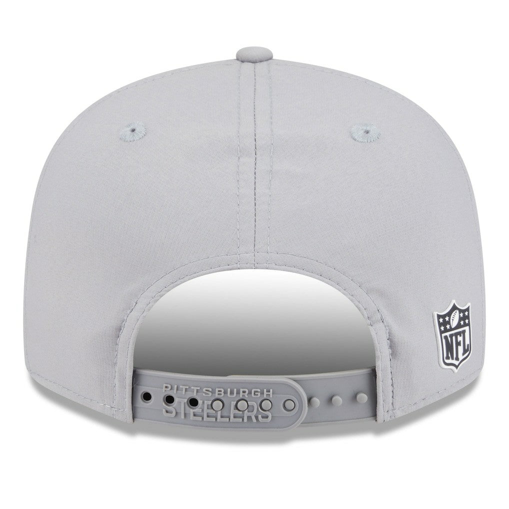 Pittsburgh Steelers New Era 2025 Sideline Split Panel 9FIFTY Snapback Hat - Gray discount