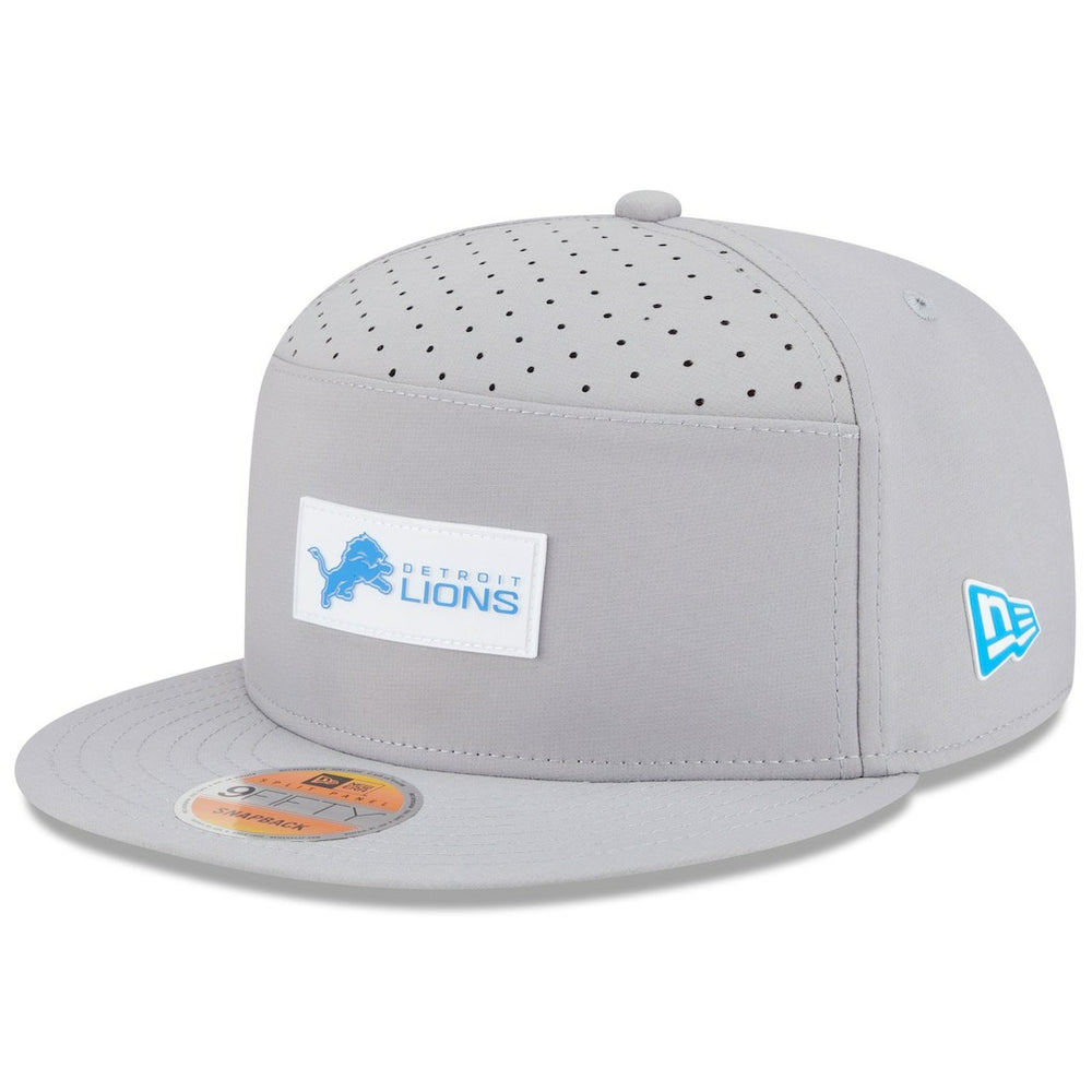 Detroit Lions New Era 2025 Sideline Split Panel 9FIFTY Snapback Hat - Gray sale
