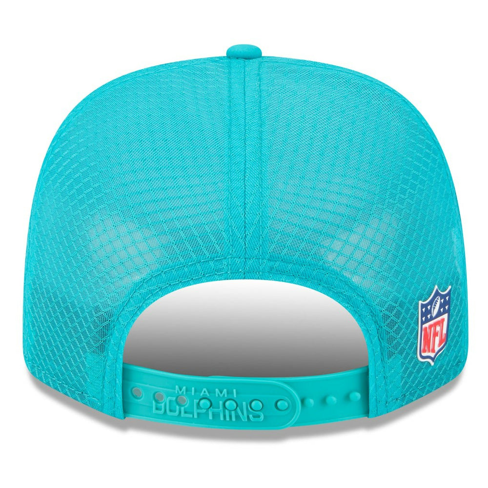 Miami Dolphins New Era 2025 Sideline 9SEVENTY Trucker Adjustable Hat - Aqua discount