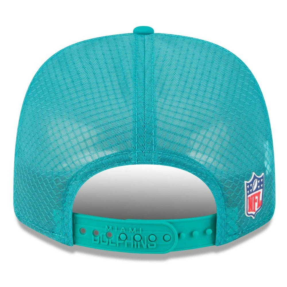 Miami Dolphins New Era 2025 Sideline Throwback 9SEVENTY Trucker Adjustable Hat - Aqua for sale