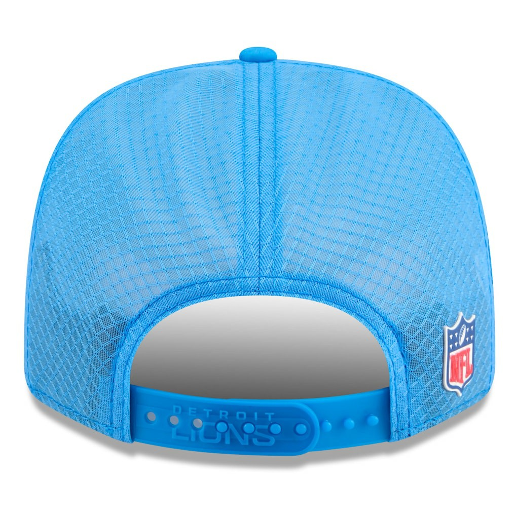 Detroit Lions New Era 2025 Sideline Throwback 9SEVENTY Trucker Adjustable Hat - Blue for sale