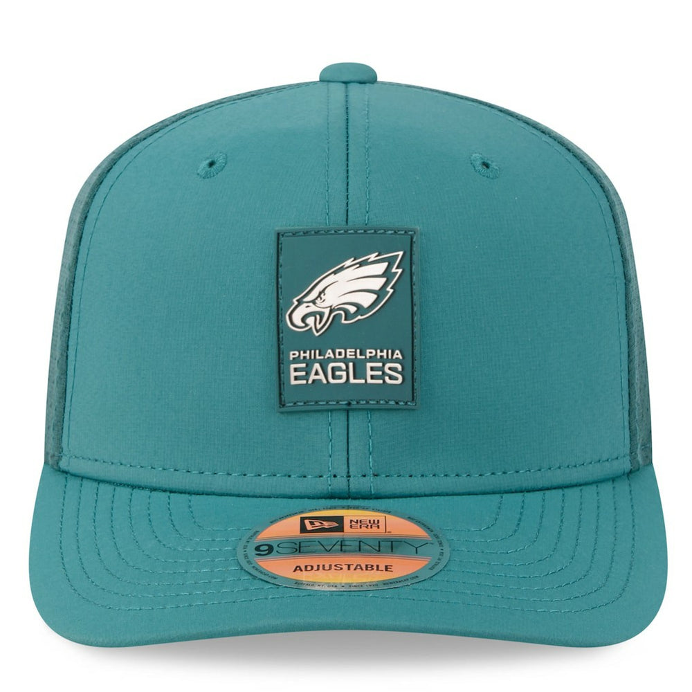 Philadelphia Eagles New Era 2025 Sideline 9SEVENTY Trucker Adjustable Hat - Green cheap