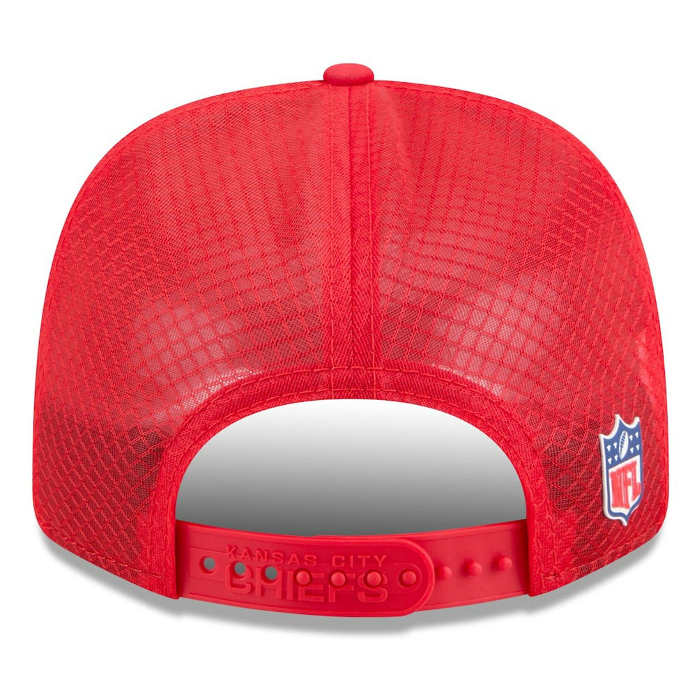 Kansas City Chiefs New Era 2025 Sideline 9SEVENTY Trucker Adjustable Hat - Red for sale