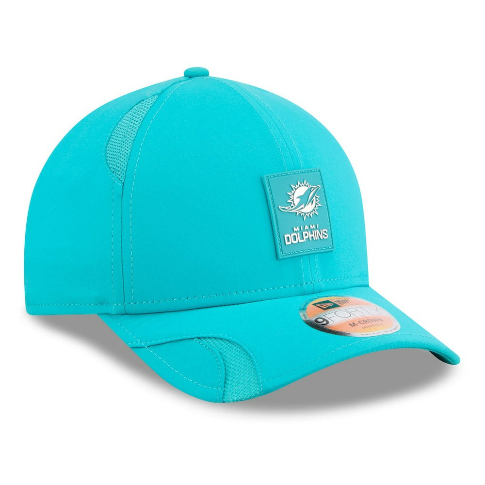 Miami Dolphins New Era 2025 Sideline M-Crown 9FORTY Adjustable Hat - Aqua online