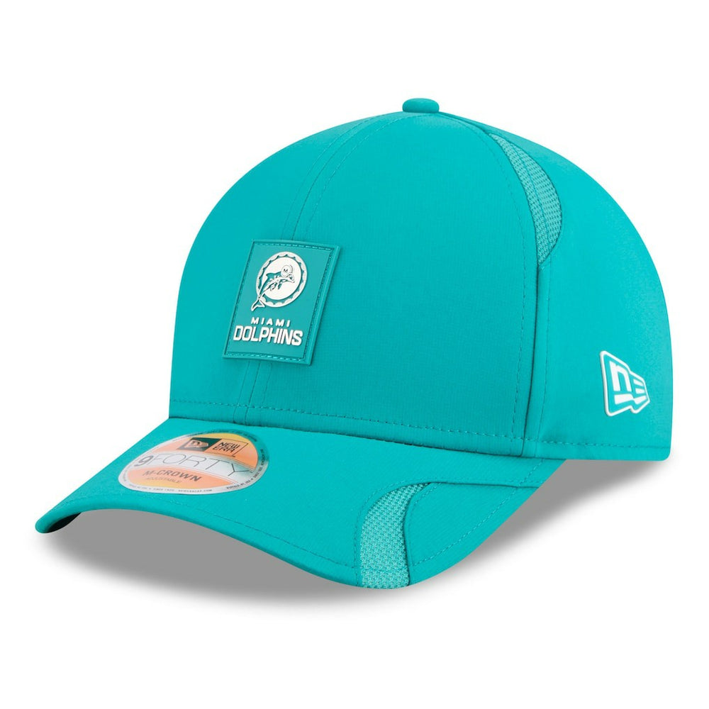 Miami Dolphins New Era 2025 Sideline Throwback M-Crown 9FORTY Adjustable Hat - Aqua online