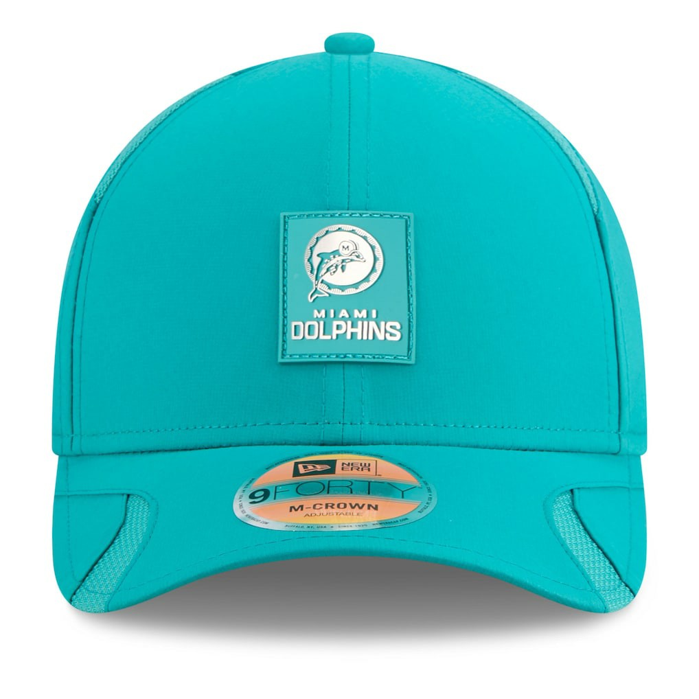 Miami Dolphins New Era 2025 Sideline Throwback M-Crown 9FORTY Adjustable Hat - Aqua online