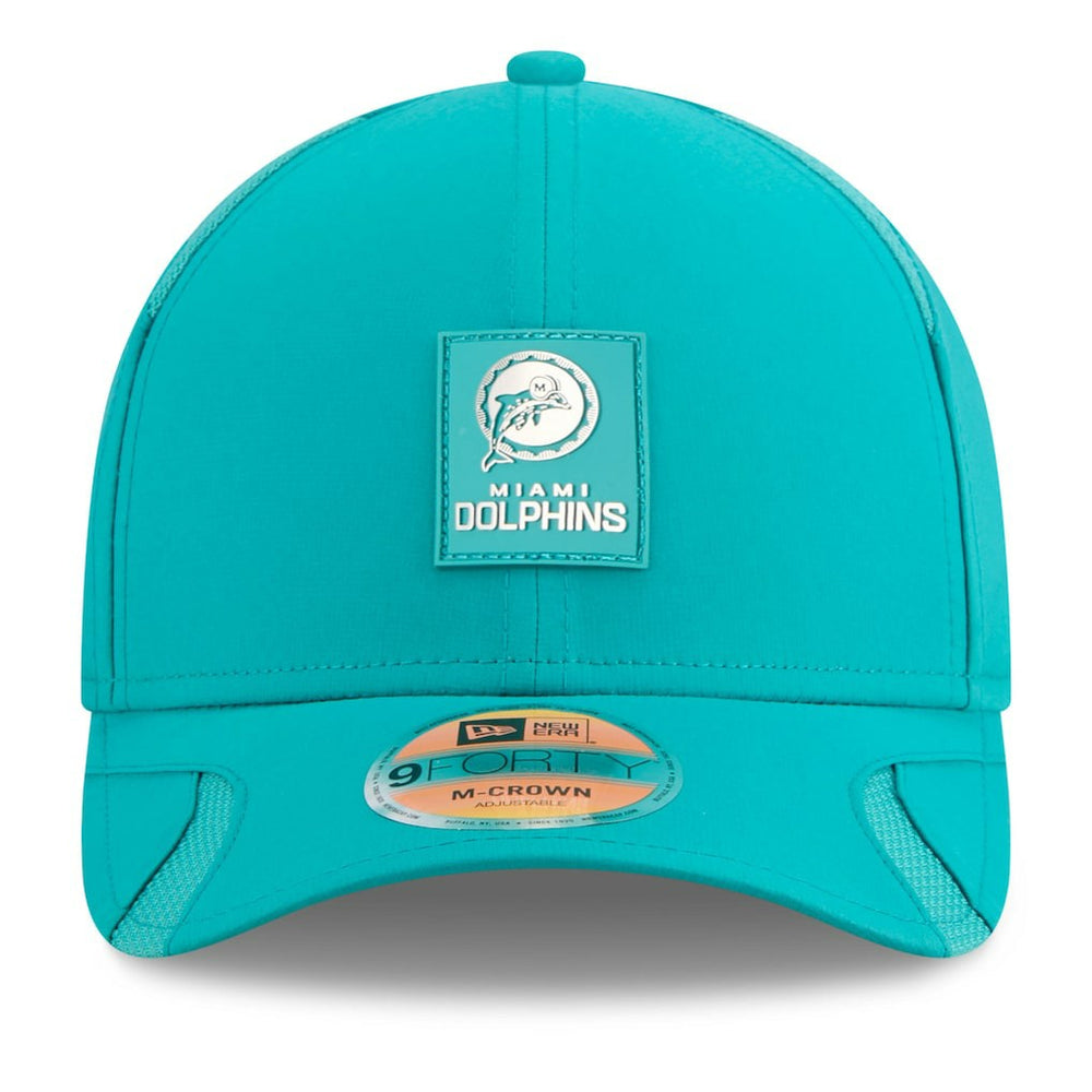 Miami Dolphins New Era 2025 Sideline Throwback M-Crown 9FORTY Adjustable Hat - Aqua online