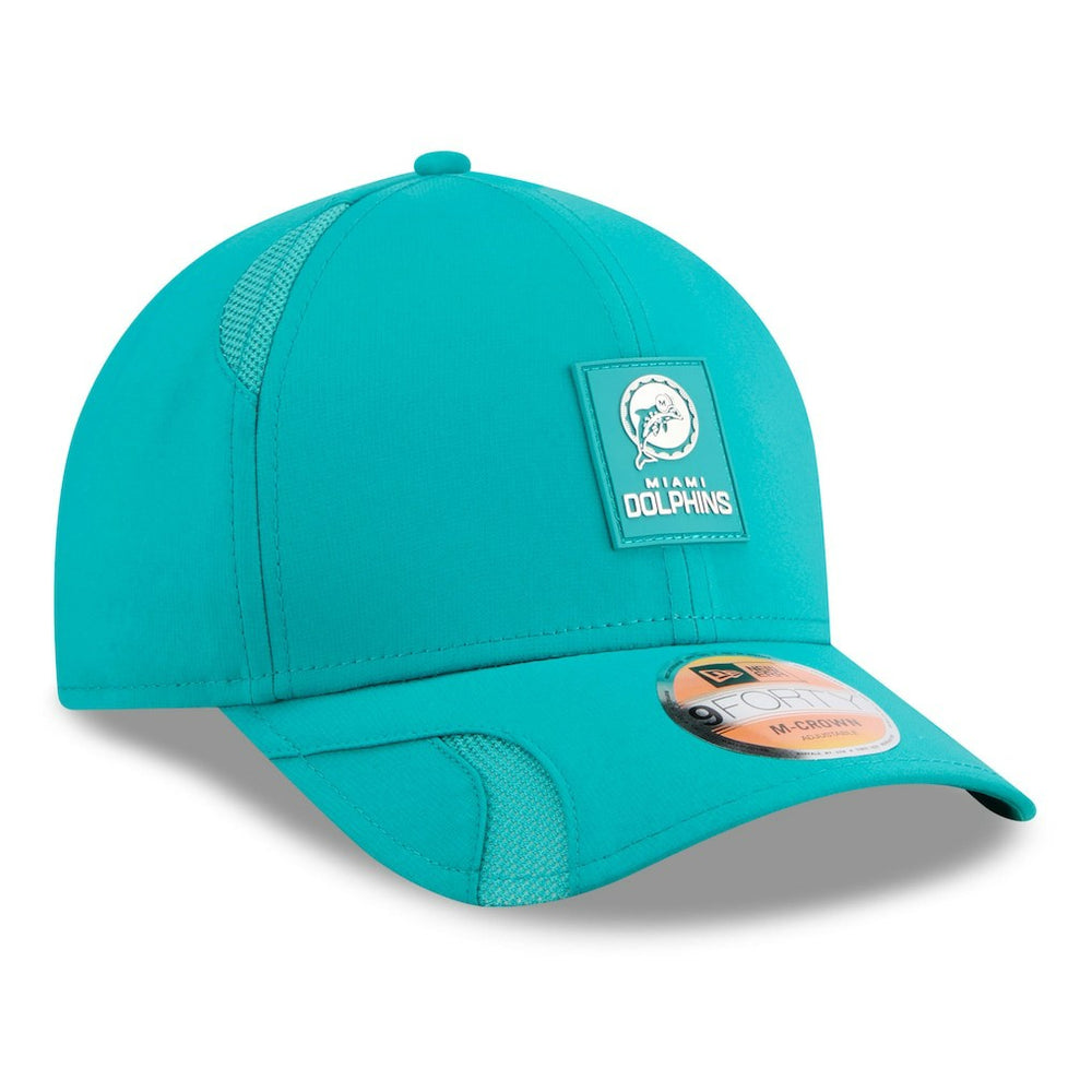 Miami Dolphins New Era 2025 Sideline Throwback M-Crown 9FORTY Adjustable Hat - Aqua online