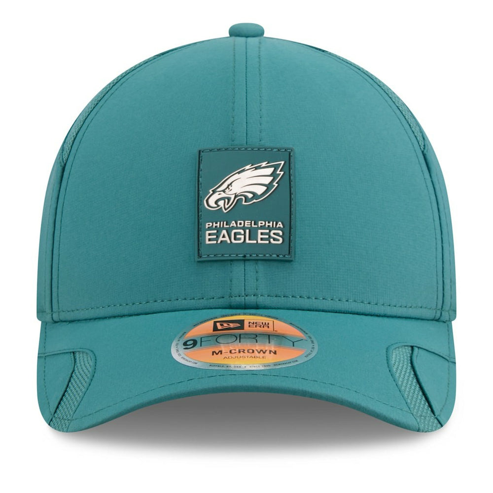 Philadelphia Eagles New Era 2025 Sideline M-Crown 9FORTY Adjustable Hat - Midnight Green for sale