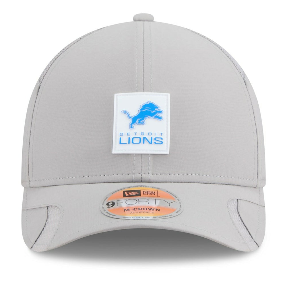 Detroit Lions New Era 2025 Sideline M-Crown 9FORTY Adjustable Hat - Gray for sale