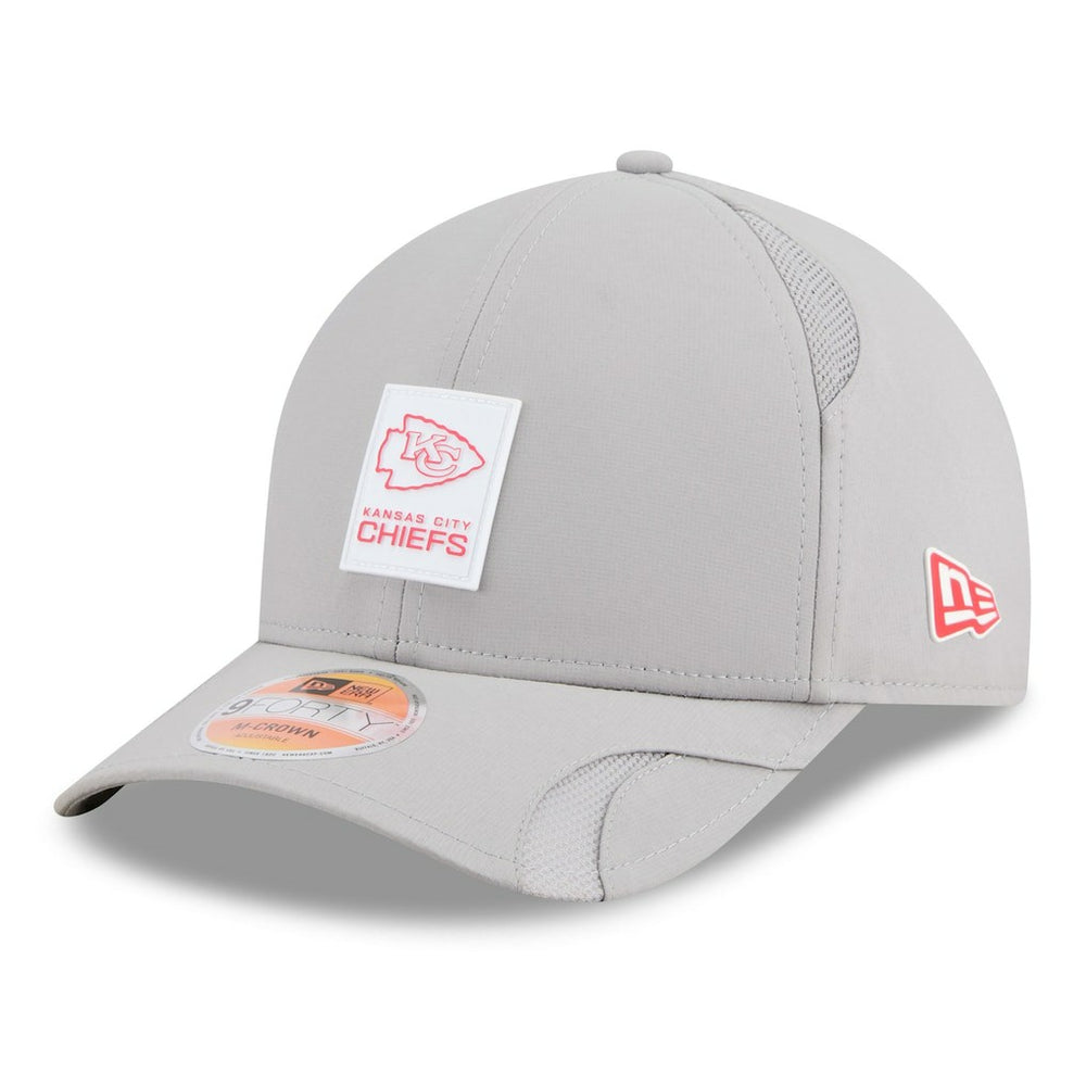 Kansas City Chiefs New Era 2025 Sideline M-Crown 9FORTY Adjustable Hat - Gray cheap