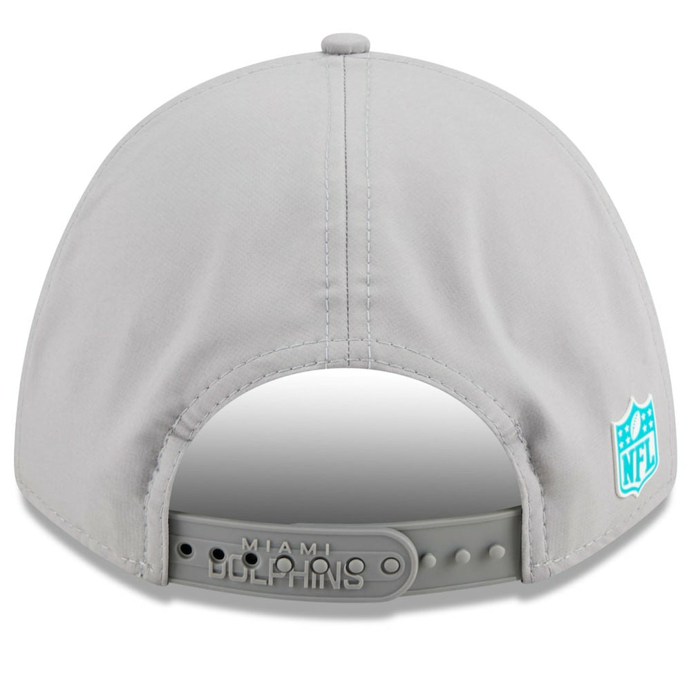 Miami Dolphins New Era 2025 Sideline M-Crown 9FORTY Adjustable Hat - Gray discount