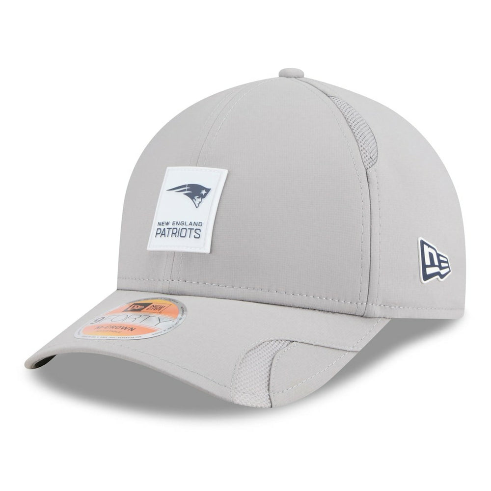 New England Patriots New Era 2025 Sideline M-Crown 9FORTY Adjustable Hat - Gray cheap