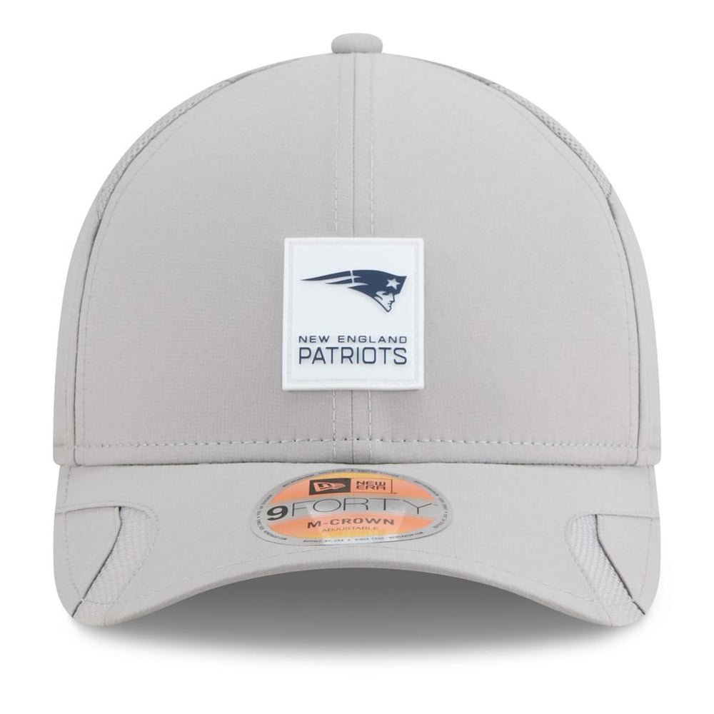 New England Patriots New Era 2025 Sideline M-Crown 9FORTY Adjustable Hat - Gray cheap