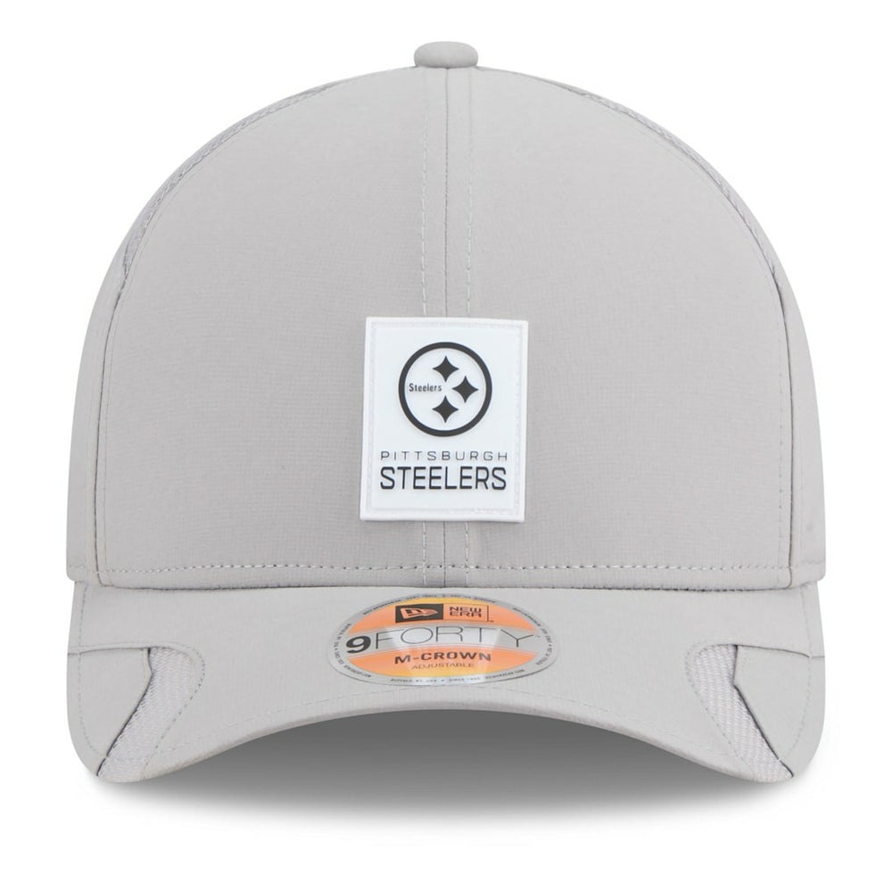 Pittsburgh Steelers New Era 2025 Sideline M-Crown 9FORTY Adjustable Hat - Gray on sale