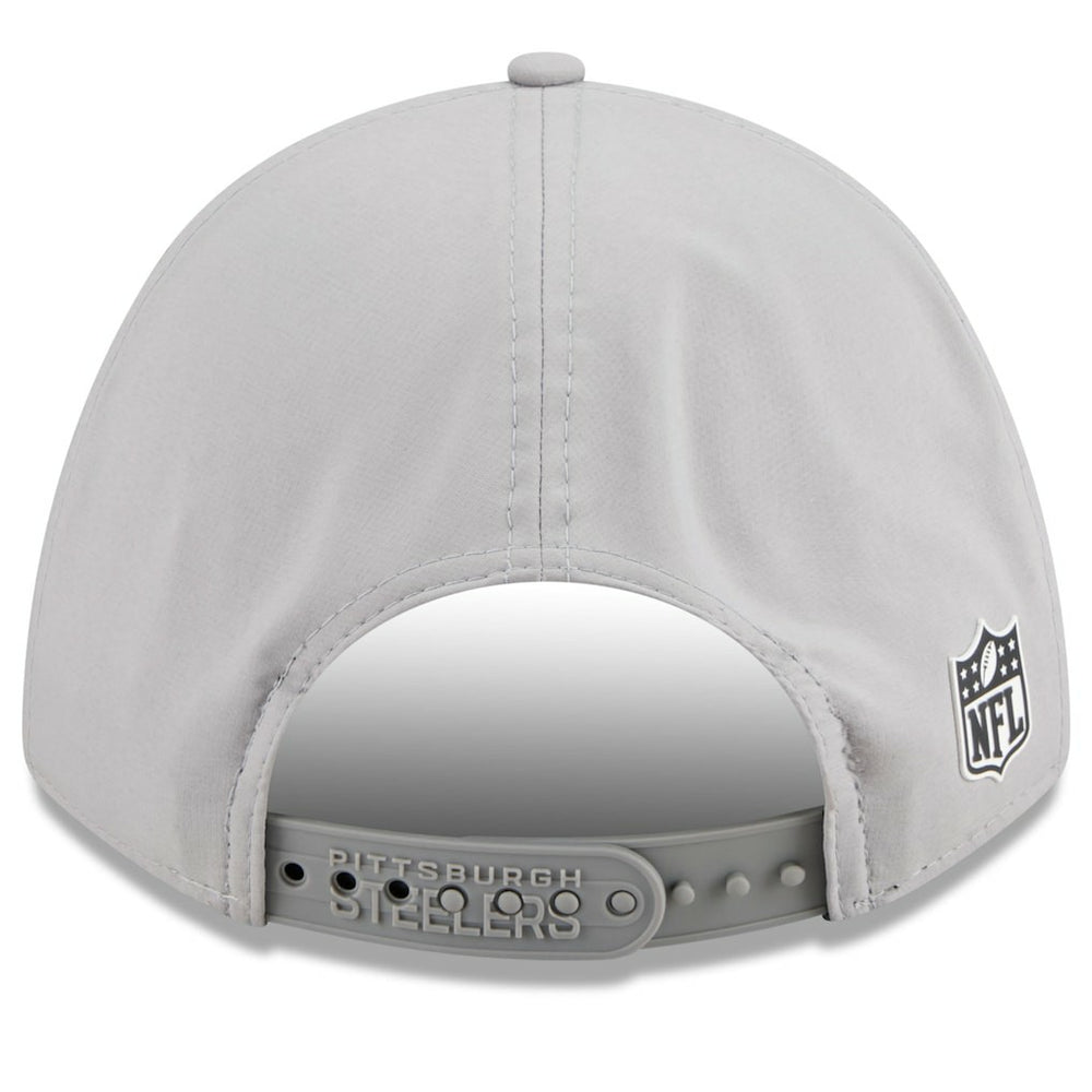 Pittsburgh Steelers New Era 2025 Sideline M-Crown 9FORTY Adjustable Hat - Gray on sale