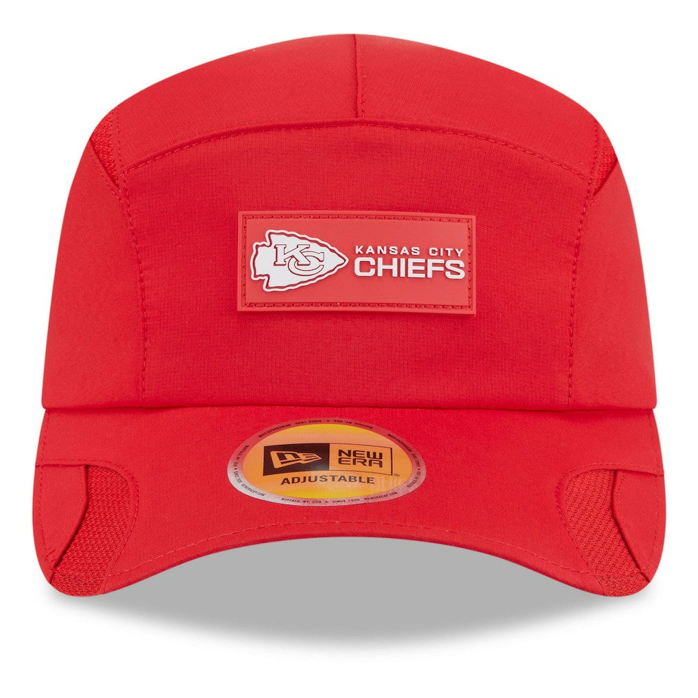 Kansas City Chiefs New Era 2025 Sideline Runner Adjustable Hat - Red outlet