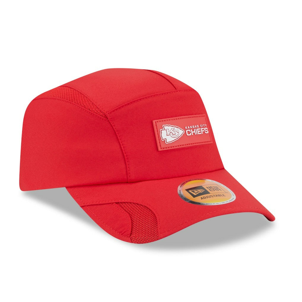 Kansas City Chiefs New Era 2025 Sideline Runner Adjustable Hat - Red outlet