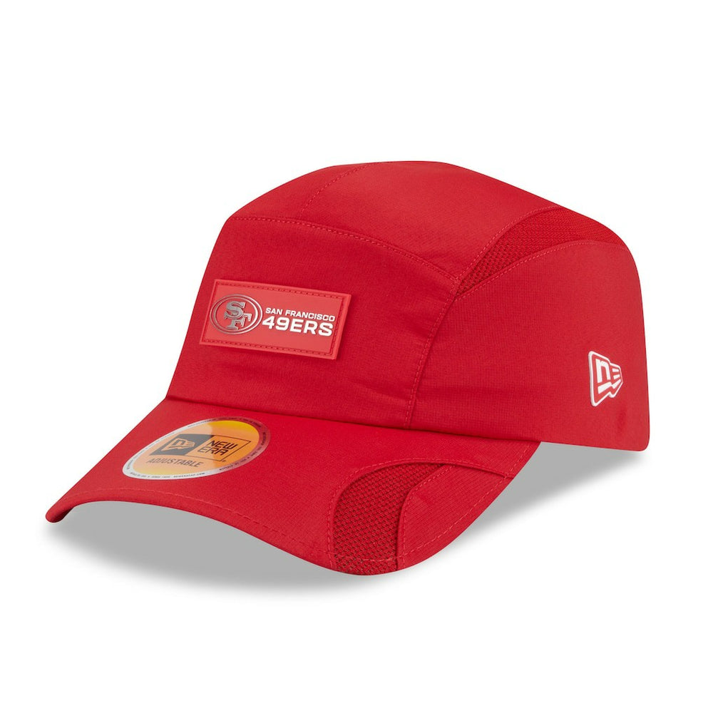 San Francisco 49ers New Era 2025 Sideline Runner Adjustable Hat - Scarlet on sale