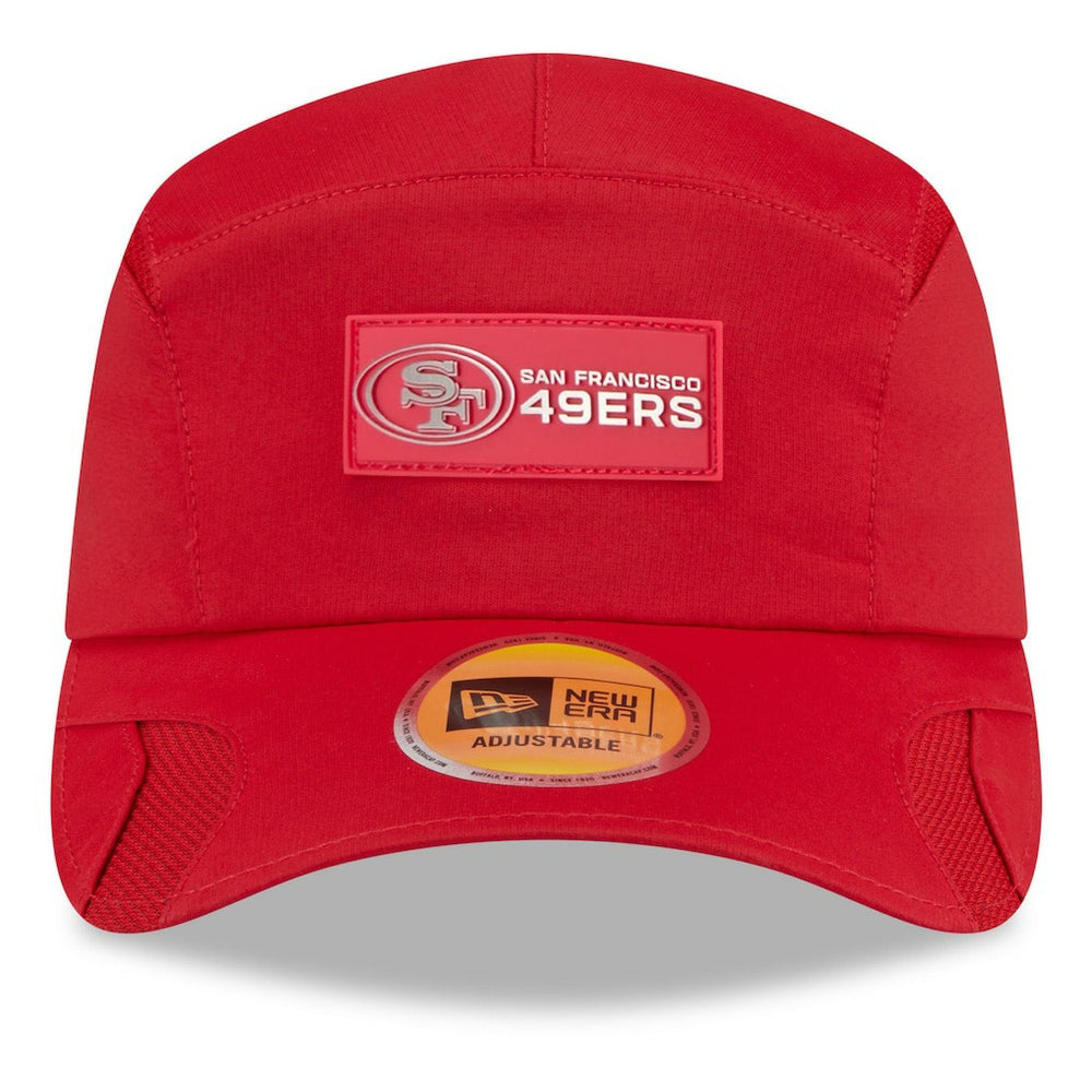 San Francisco 49ers New Era 2025 Sideline Runner Adjustable Hat - Scarlet on sale