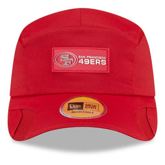 San Francisco 49ers New Era 2025 Sideline Runner Adjustable Hat - Scarlet on sale