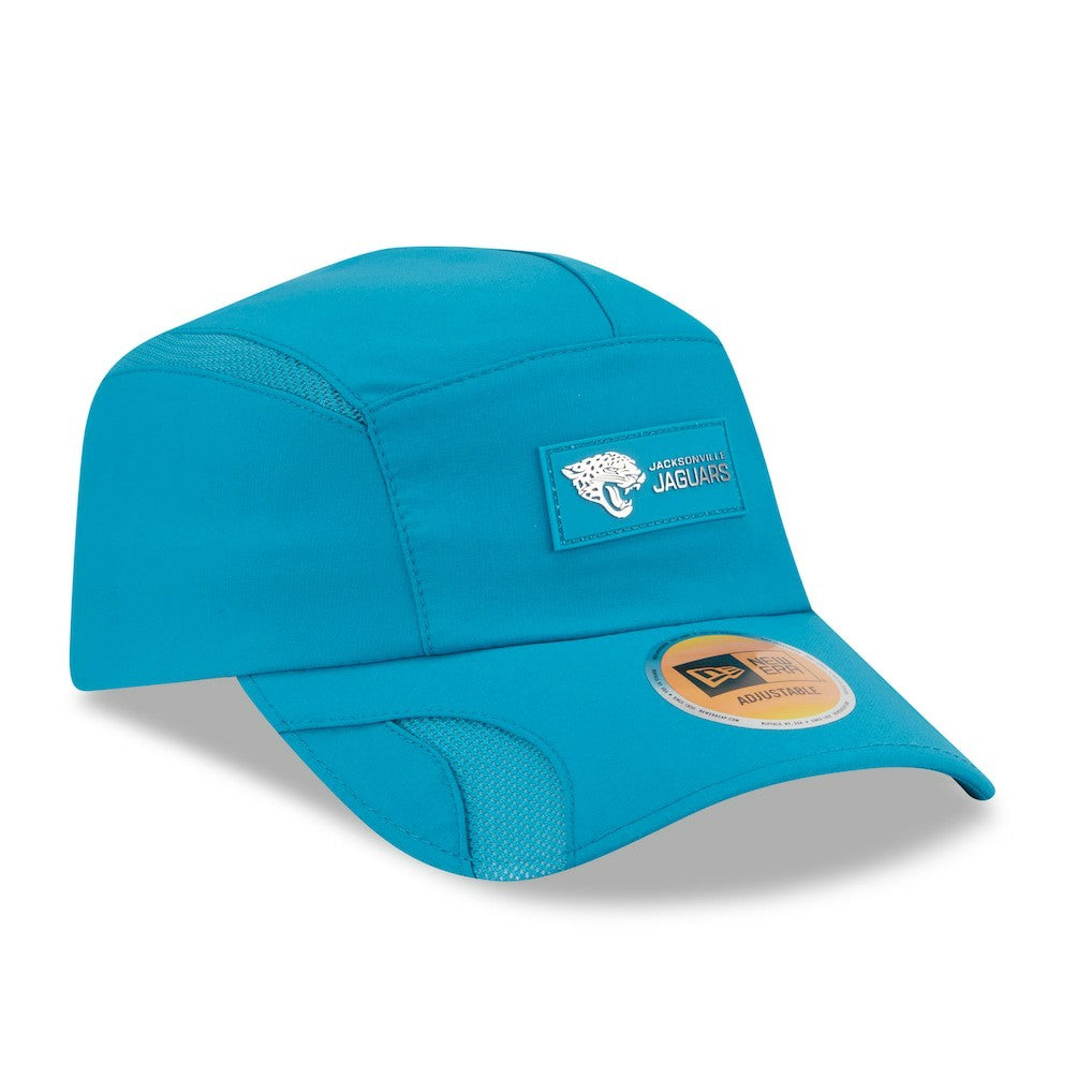 Jacksonville Jaguars New Era 2025 Sideline Runner Adjustable Hat - Teal cheap