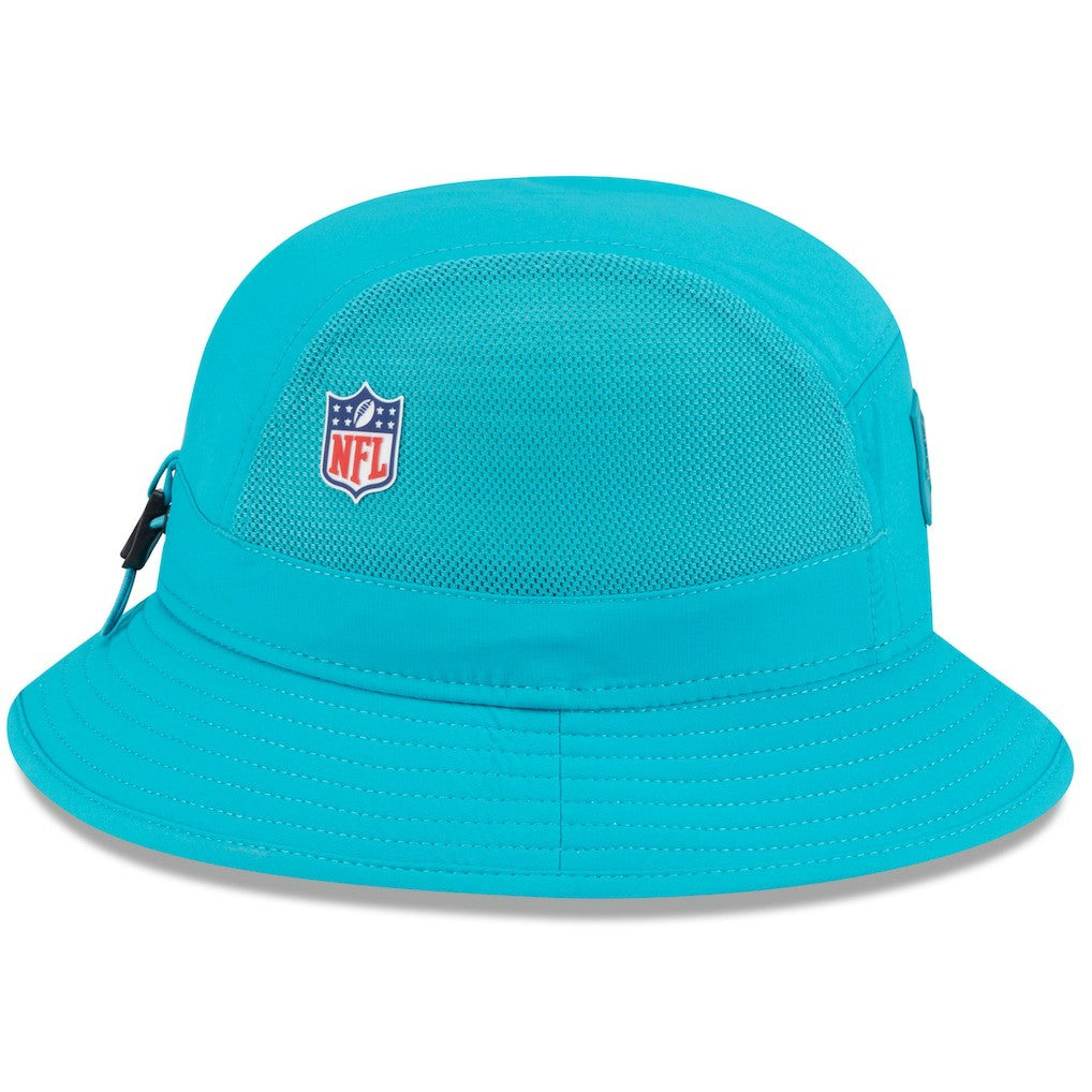 Miami Dolphins New Era 2025 Sideline Bucket Hat - Aqua online