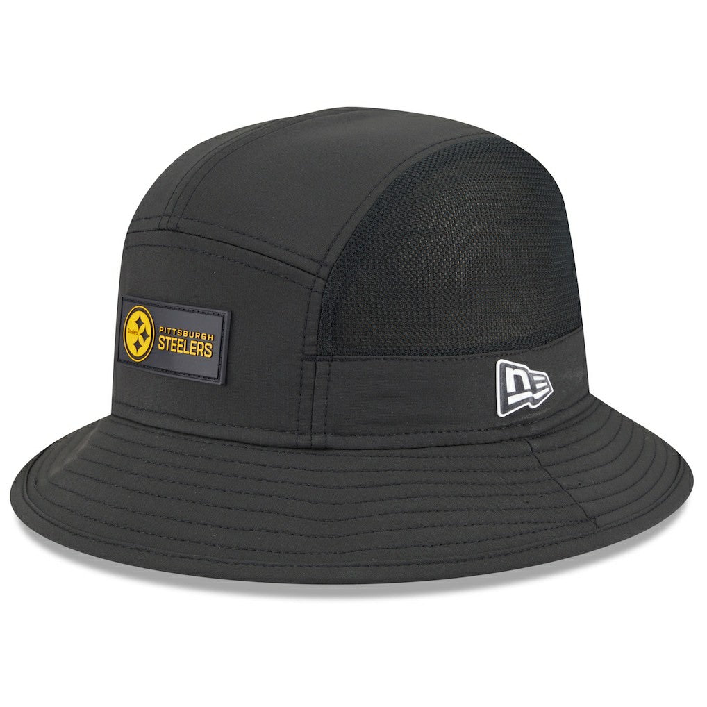 Pittsburgh Steelers New Era 2025 Sideline Bucket Hat - Black on sale