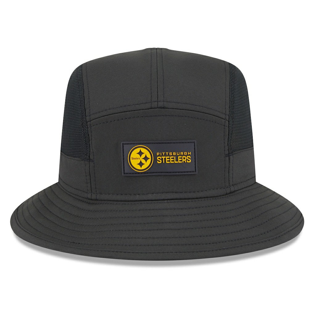 Pittsburgh Steelers New Era 2025 Sideline Bucket Hat - Black on sale