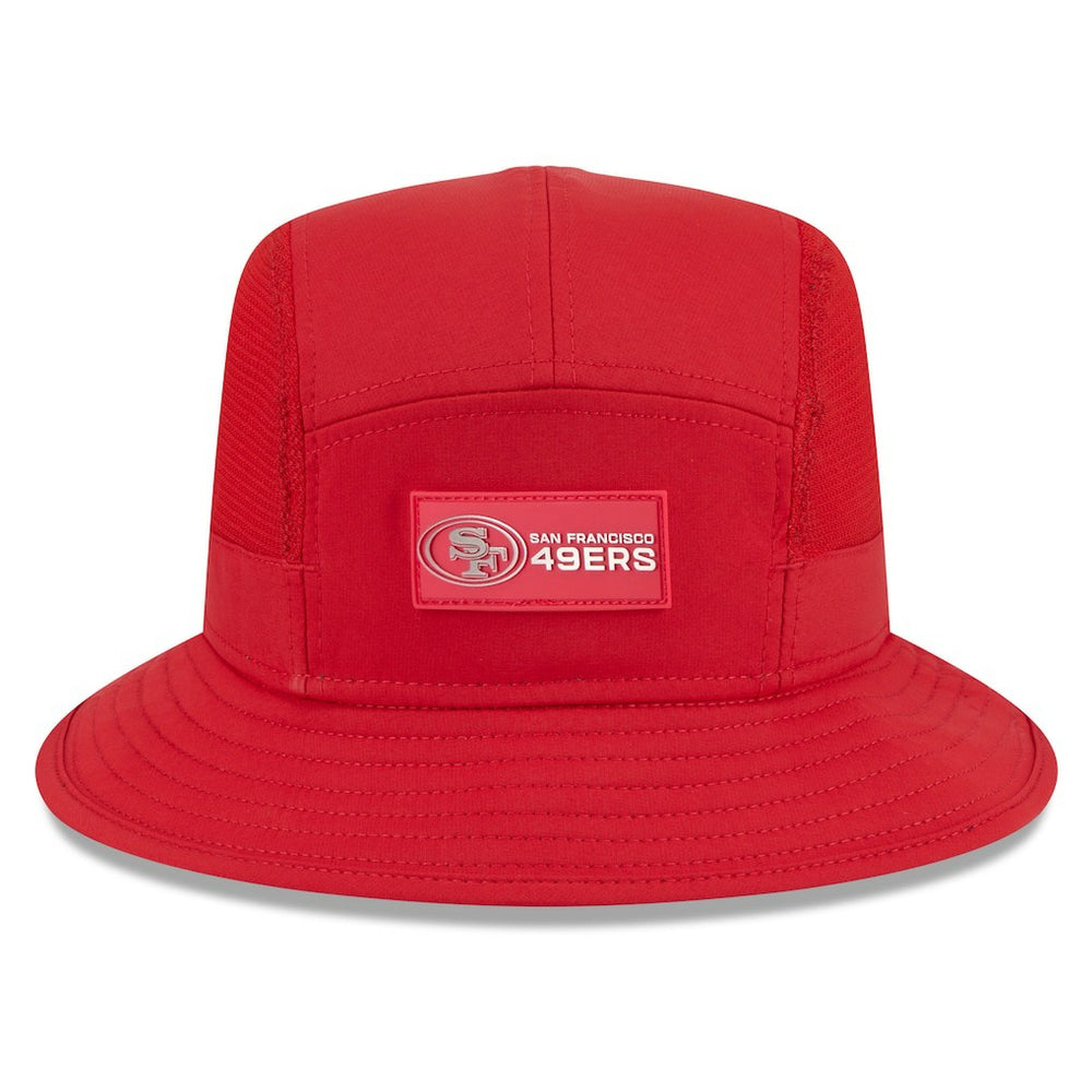 San Francisco 49ers New Era 2025 Sideline Bucket Hat - Scarlet discount