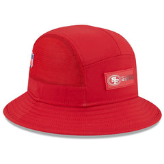 San Francisco 49ers New Era 2025 Sideline Bucket Hat - Scarlet discount