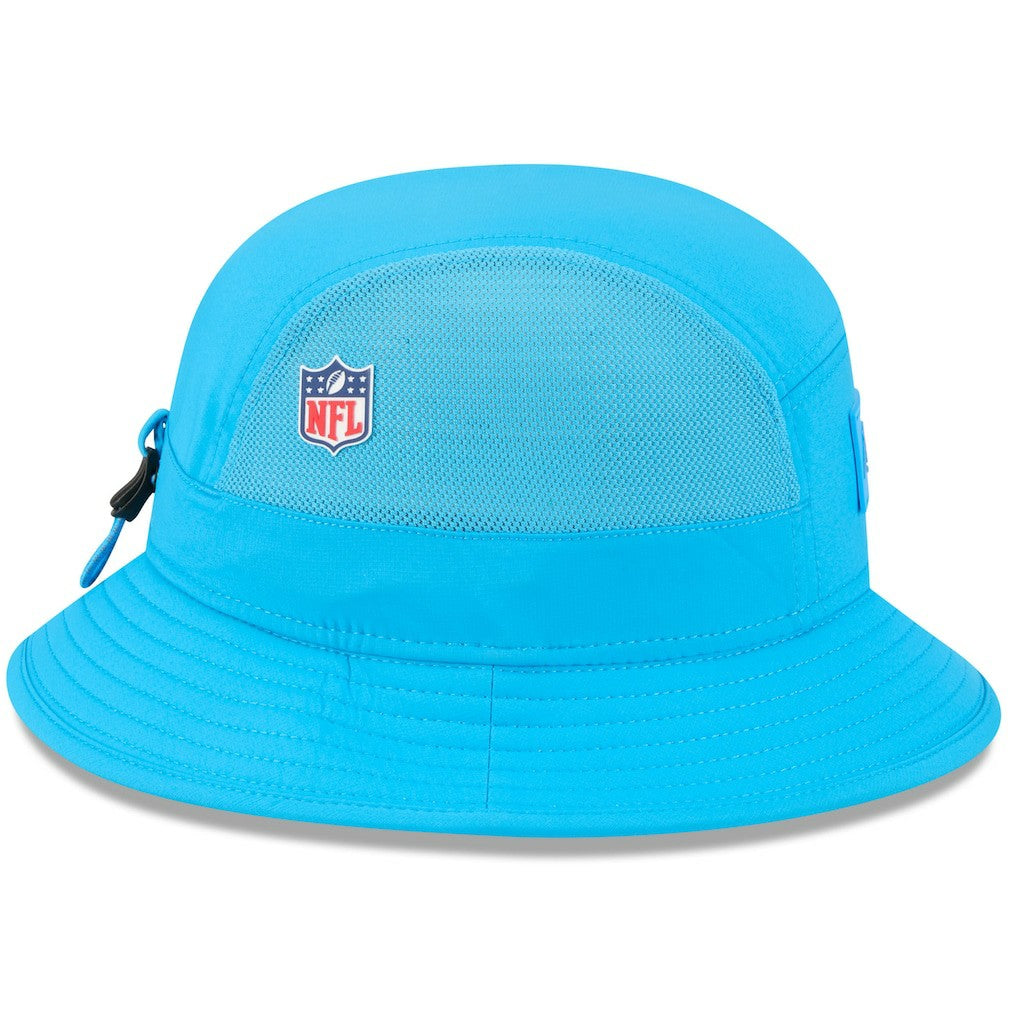 Carolina Panthers New Era 2025 Sideline Bucket Hat - Blue for sale