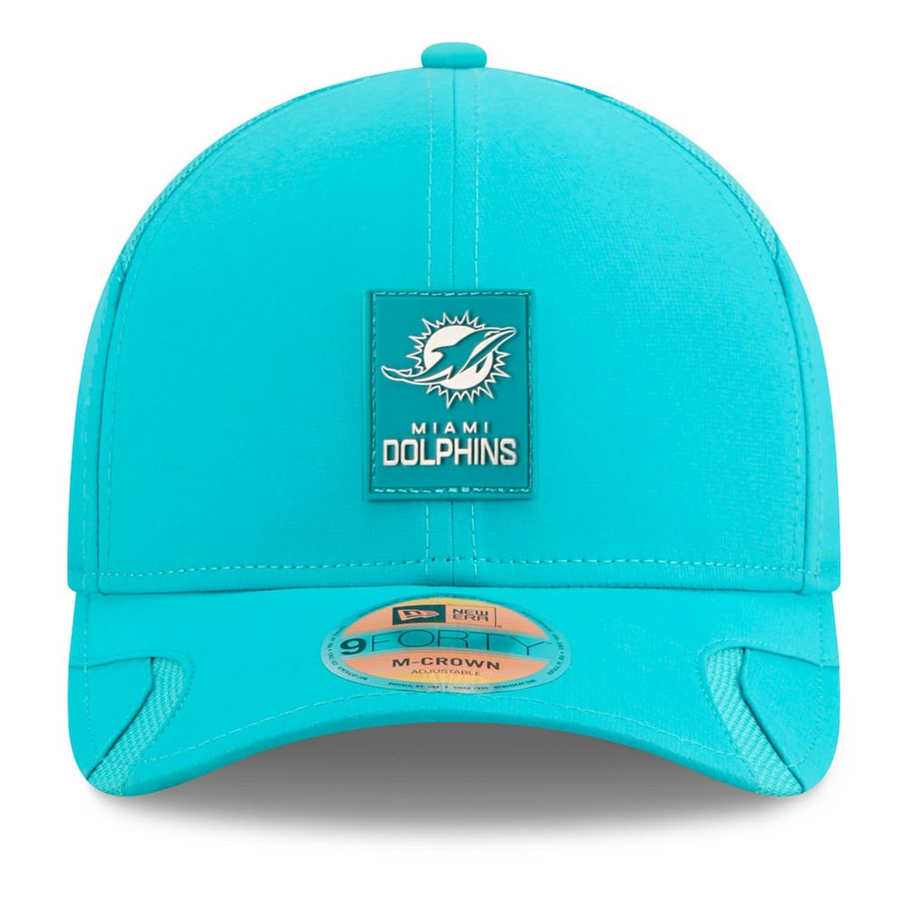 Miami Dolphins New Era Youth 2025 Sideline 9FORTY Adjustable Hat - Aqua cheap