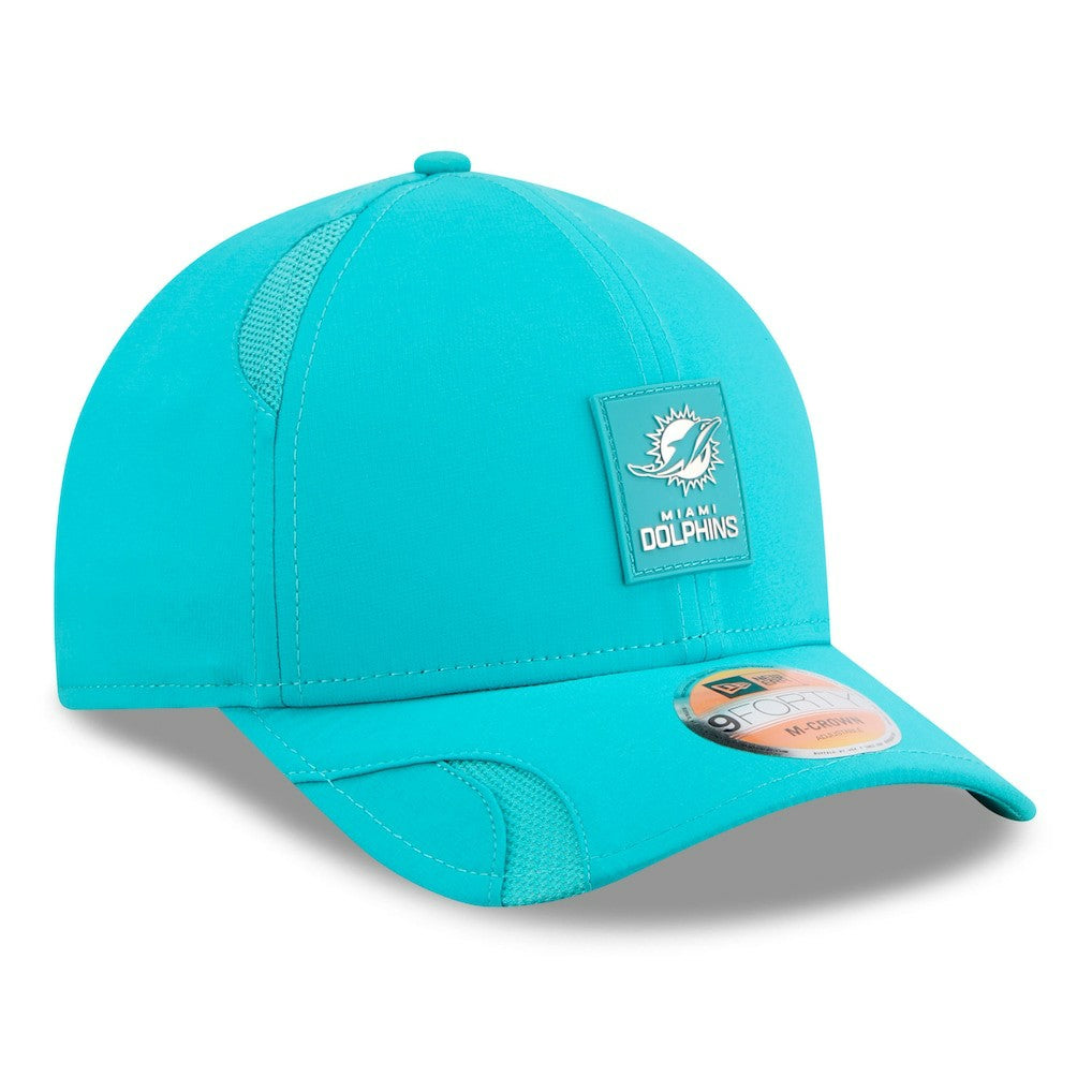 Miami Dolphins New Era Youth 2025 Sideline 9FORTY Adjustable Hat - Aqua cheap