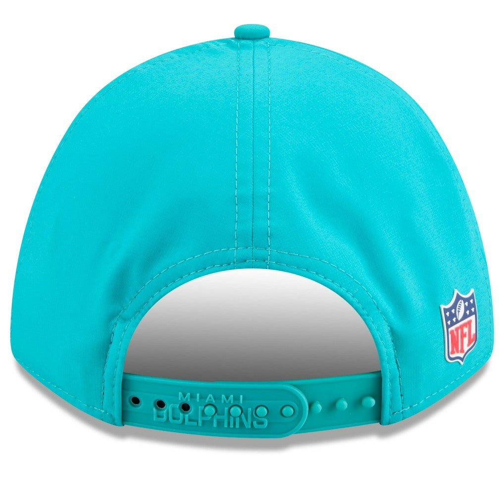 Miami Dolphins New Era Youth 2025 Sideline 9FORTY Adjustable Hat - Aqua cheap