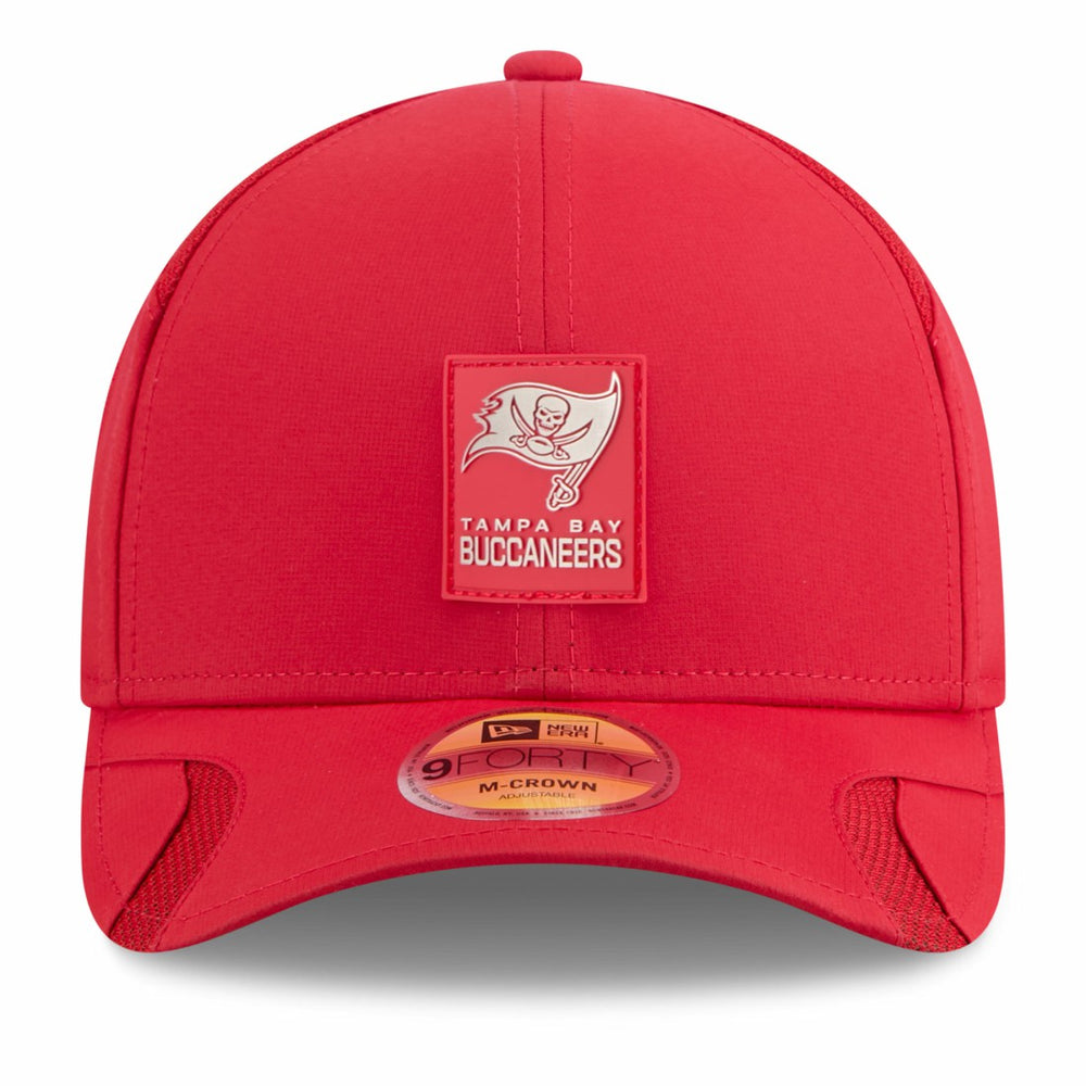 Tampa Bay Buccaneers New Era Youth 2025 Sideline M-Crown 9FORTY Adjustable Hat - Red for sale