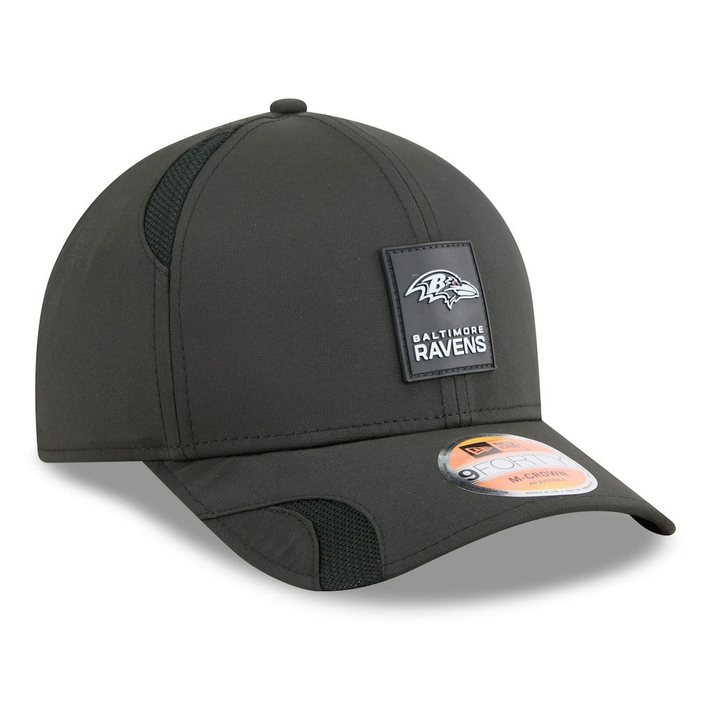 Baltimore Ravens New Era Youth 2025 Sideline 9FORTY Adjustable Hat - Black cheap