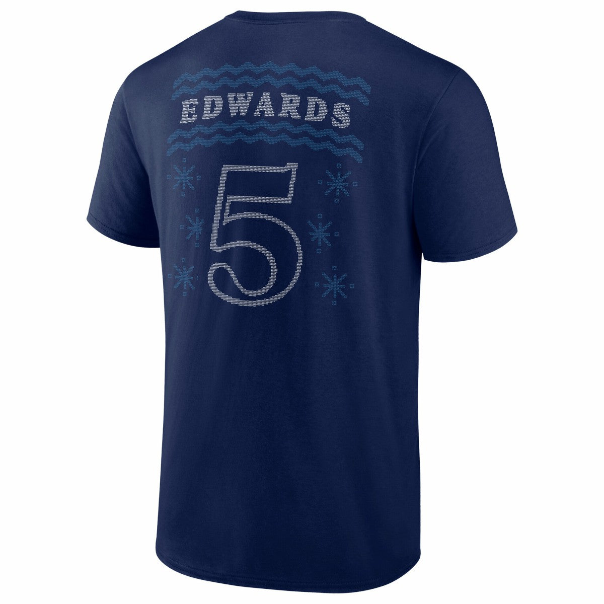 Anthony Edwards Minnesota Timberwolves Ugly Sweater Name & Number T-Shirt - Navy on sale