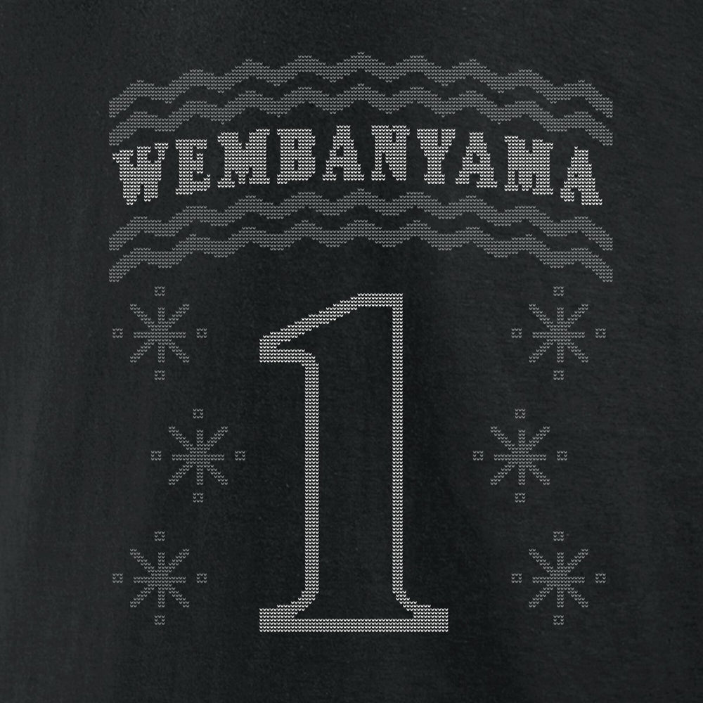 Victor Wembanyama San Antonio Spurs Ugly Sweater Name & Number T-Shirt - Black shop