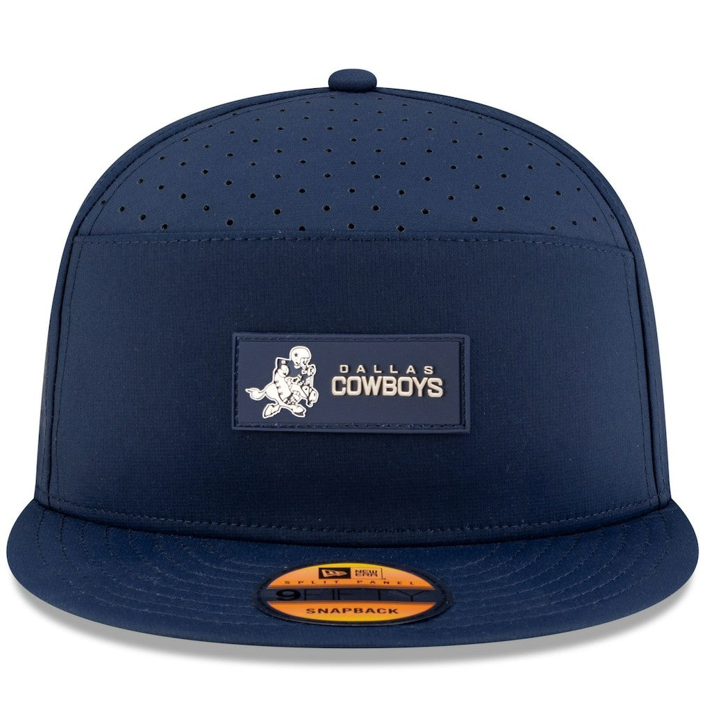 Dallas Cowboys New Era 2025 Sideline Throwback Split Panel 9FIFTY Snapback Hat - Navy discount