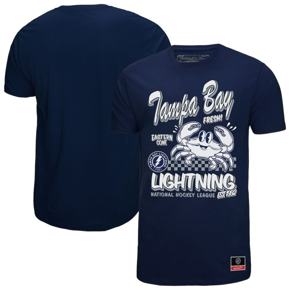 Tampa Bay Lightning Mitchell & Ness Local Food T-Shirt - Navy T-shirts