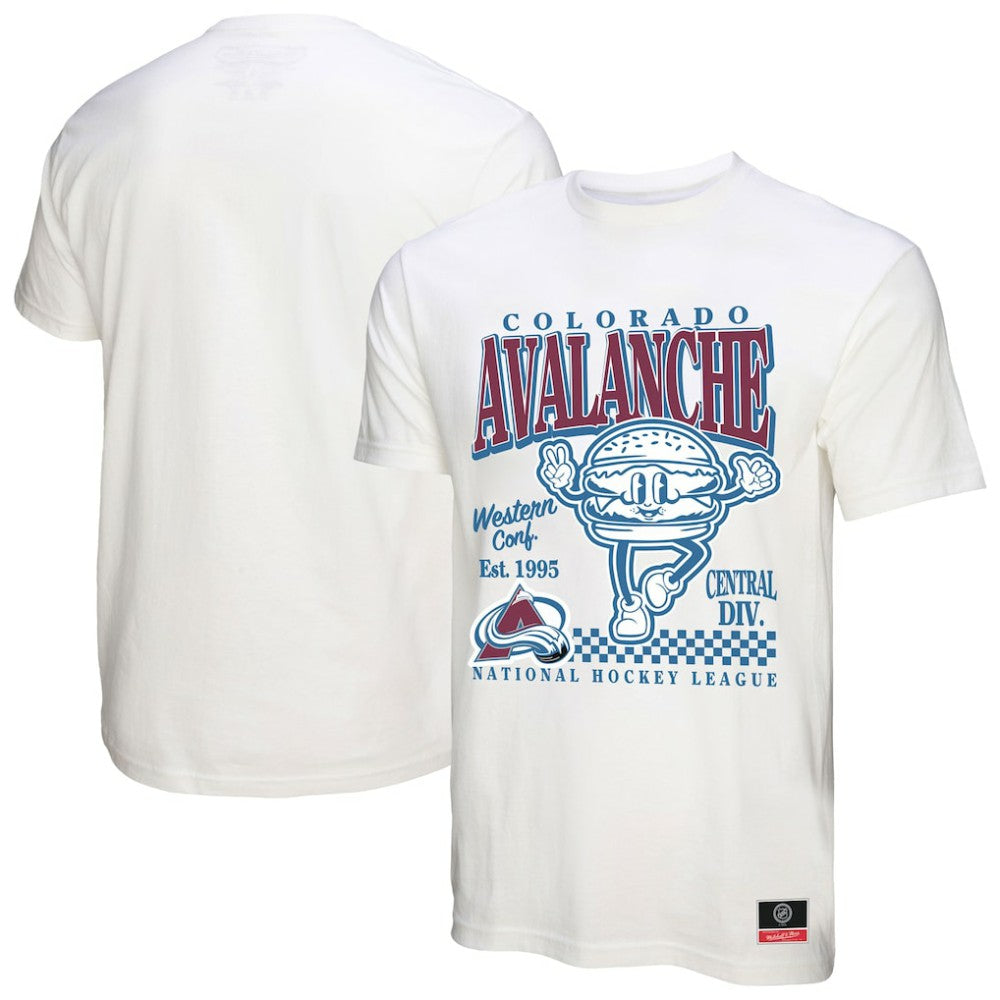 Colorado Avalanche Mitchell & Ness Local Food T-Shirt - White T-shirts