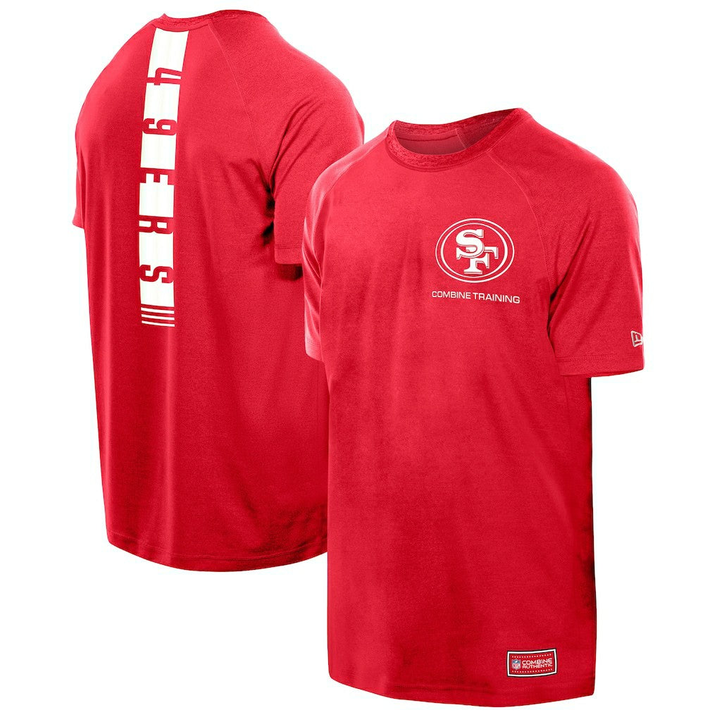 San Francisco 49ers New Era Functional Fandom Reflective T-Shirt - Scarlet on sale