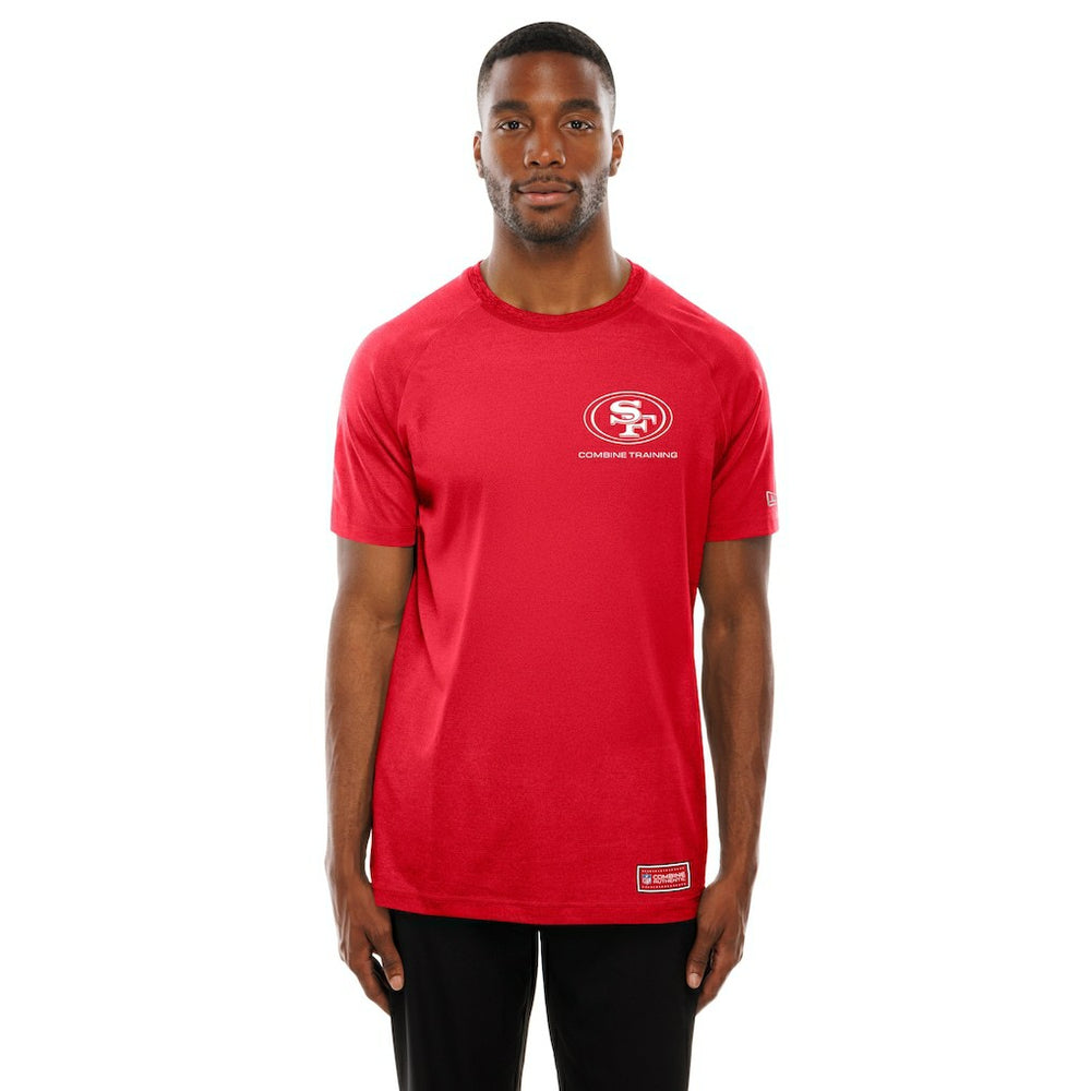 San Francisco 49ers New Era Functional Fandom Reflective T-Shirt - Scarlet on sale