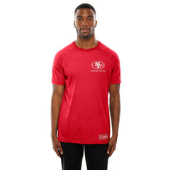San Francisco 49ers New Era Functional Fandom Reflective T-Shirt - Scarlet on sale