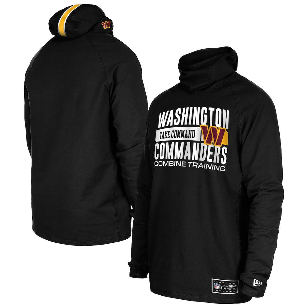 Washington Commanders New Era Functional Fandom Balaclava Helmet Stripe Tri-Blend Hoodie - Black online