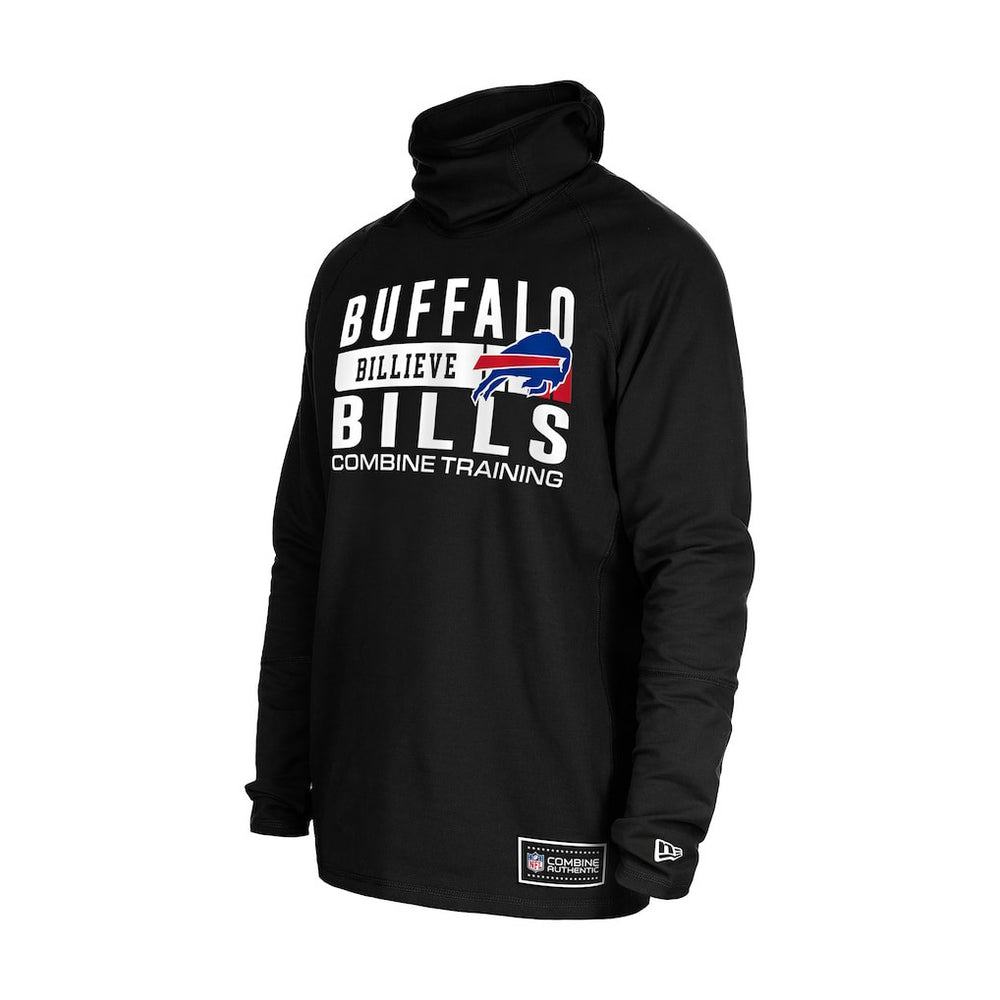Buffalo Bills New Era Functional Fandom Balaclava Helmet Stripe Tri-Blend Hoodie - Black discount