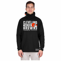 Cleveland Browns New Era Functional Fandom Balaclava Helmet Stripe Tri-Blend Hoodie - Black cheap