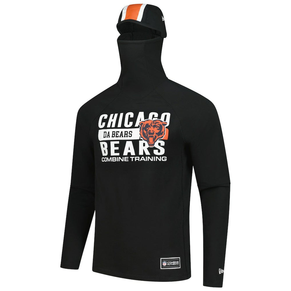 Chicago Bears New Era Functional Fandom Balaclava Helmet Stripe Tri-Blend Hoodie - Black on sale
